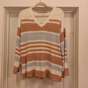 🌟 Wishlist light striped sweater size small / medium
